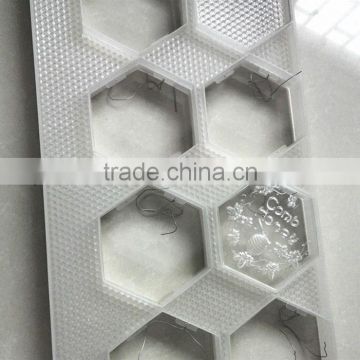 Hexagon Shaped Plastic Comb Honey Box Frame With 16 boxes for beekeeping equipment