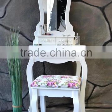 Smaller Dressing Table with stool and mirror/ cheaper make-up table with flowers