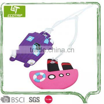 Wholesale Promotional Custom Made Polyester custom rubber luggage tag