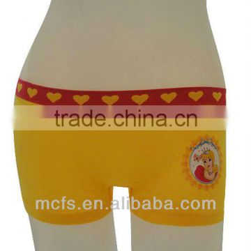 2012 Hot sale new design comfortable girls' boxer shorts/seamless underwear