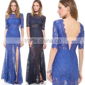 Onen Trade assurance Elegant Lace Long Dress Party Evening Wedding Cocktail Dress 4013 outlet fashion Sup