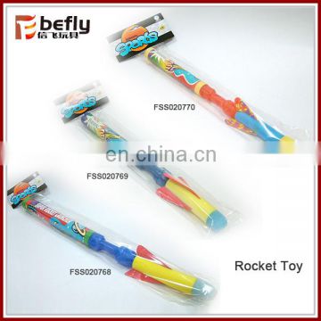 Funny foam air pump rocket toys