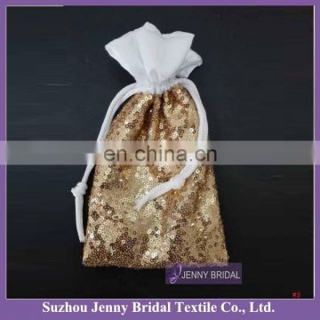 BAGS#3 cheap gold sequin wedding candy bags