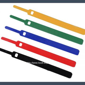 China made pin type hook and loop hook and loop cable tie,colours