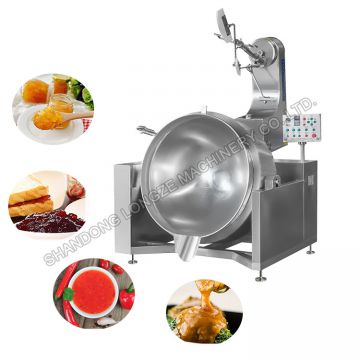 Tomato Sauce Jacketed Kettle With Mixer/steam Industrial Cooking Mixer/gas Cooking Machine Supplier