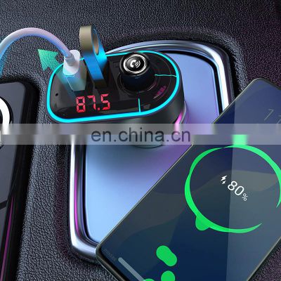 Car Charger 2 Usb C7 15W/5V Led Display New Product 2021 Wholesale Hot Amazon Car Bt5.0 Player Fast Wireless Charger For Iphone
