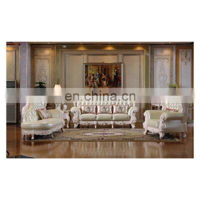 Antique classic top quality leather couch living room sofas