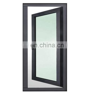 Australia standard double glass black aluminium windows glass window