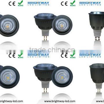 Dimmable LED Spot Light with Sharp COB LED, 5W GU10 aluminium