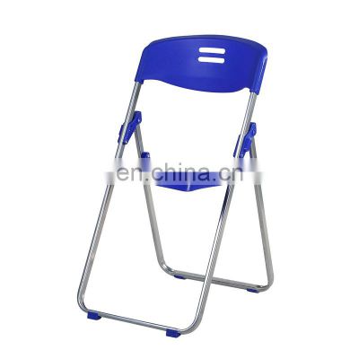 Cheap portable meeting room plastic office chair backrest foldable study school writing desk training folding chair