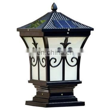 IP65 Waterproof Aluminum Garden Light Outdoor Solar Power Gate LED Pillar Lamp