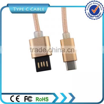 Type C Quick Charge Data Cable Sunshine Golden Color for Xiaomi 5