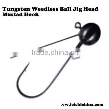 Fishing tungsten weedless ball jig head
