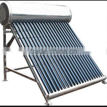 evacuated tube solar hot water heating all stainless steel non pressurized solar water heater