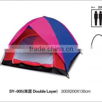 Double layer luxury family camping tent