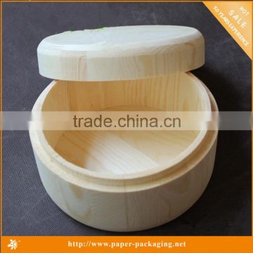 China Supplies Popular Elegant Round Wooden Cosmetic Storage Box