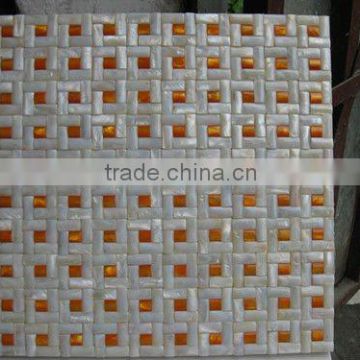 China river mother of pearl mosaic tiles with convex surface