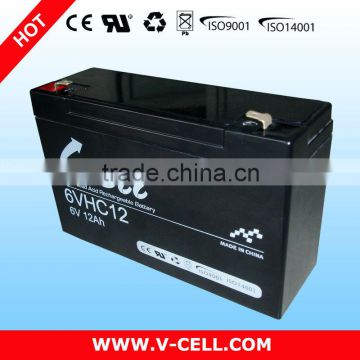 6V 12Ah high quality lead acid battery