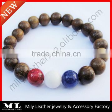 2014 New Style Red+White+Blue Handmake Bead Bracelet MLAS-018