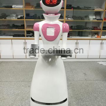 Smart Laserr Navigation Robot Waiter For Serving Dinner In Restaurant