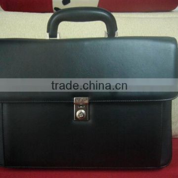 high quality black leather briefcase,leather folfing briefcase ,genuine leather briefcase for men