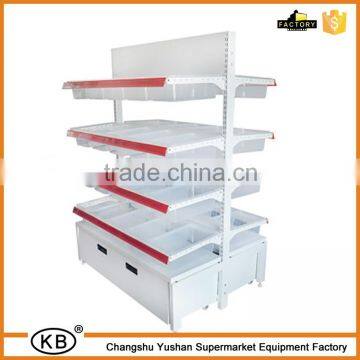 supermarket double side shelf for snack food