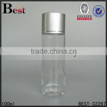 100ml clear glass bottle essential oil glass bottle with silver aluminum cap                        
                                                                                Supplier's Choice