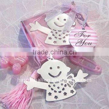 Promotional snowman shaped bookmark with tassel
