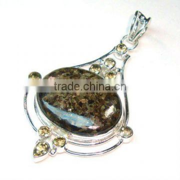 925 Sterling Silver Bronzite Citrine Semi Precious Gemstone Jewellery