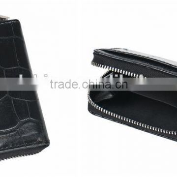 crocodile embossed style PU leather wallet series, OEM available wallet