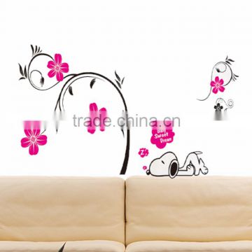 New Products Cartoon Character Cute Dog Wall Stickers Baby Room for Home Decor
