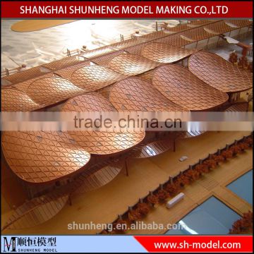 custom wooden airport building scale model/architectural model making service