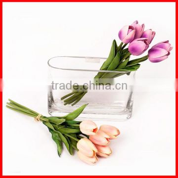 Real touch artificial tulips with 6pcs bundle/decorative tulips flower