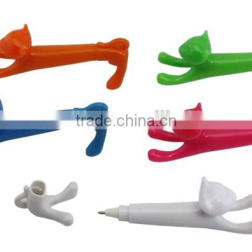 hotselling cat shape ball pen,Novelty plastic ball-point pen