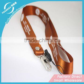 Most Popular 2016 Yiwu single custom lanyard Factory Supply cheap screen printing lanyards with card