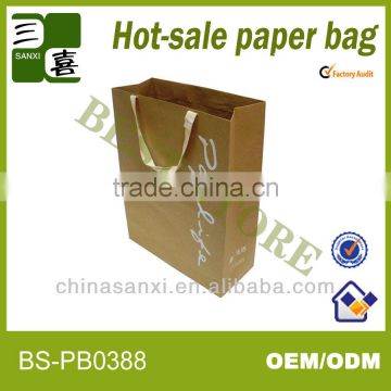 eco-friendly foldable brand paper shopping bag with customized size