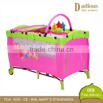 Kids Lovely Bedroom Baby Crib with Changeable Table