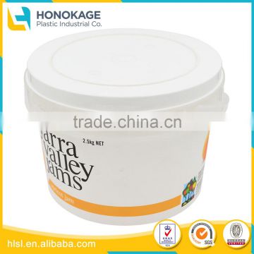 High Grade Disposable Food Packaging for Yogurt with Handle And Lid, Yogurt Bucket Plastic Pp