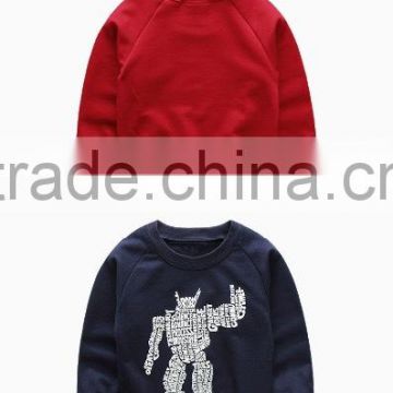 Toddler Kids printed pullover sweatshirt fleece or terry fabric long sleeve baby boys jumper for spring or autumn season