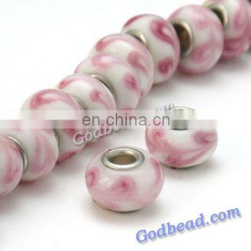 P492 colourful glass bead wholesale handmade murano lampwork glass european beads fit for charm bracelets