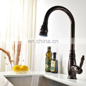 Kitchen faucet hot and cold water faucet blass washing kitchen rotatable sink faucet black