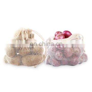 Hot sale cotton mesh Produce Bags Reusable Vegetable Bag