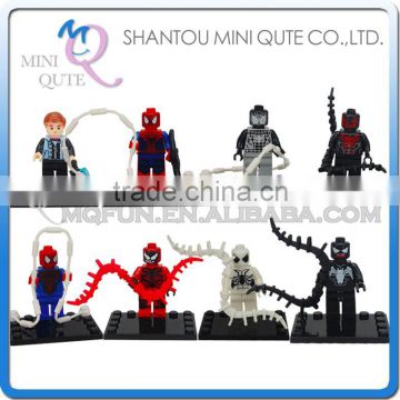 Mini Qute JR 8pcs/set Marvel Avenger Spiderman Batman super hero boys building block action figures educational toy NO.836