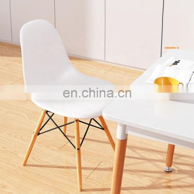 Nordic wooden legs plastic chair dining chairs leather dining room chairs DC125