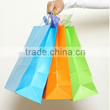 Best quality promotional paper bags shopping with ribbon handles