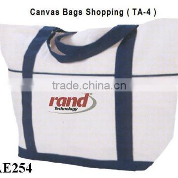 New Arrival light color large canvas bags shopping