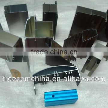 Different Shape and Size Wood Grain Aluminium profile For Windows and Doors