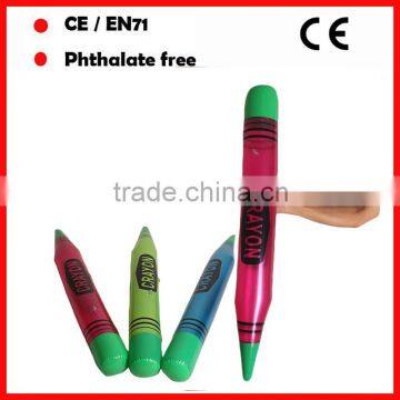PVC promotional toys inflatable pencils with custom logo