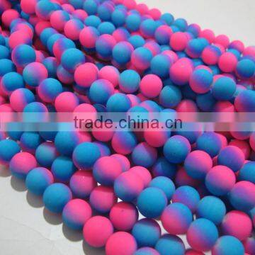 6mm round neon color beads in bulk,Glass Beads YZ065