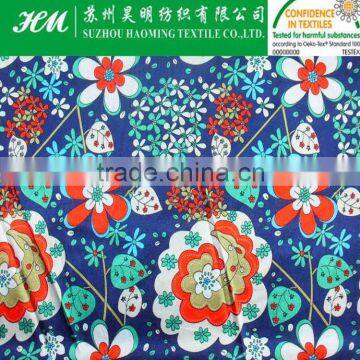 ECO-TEX 100% Polyester 50D/75D satin print fabric satin